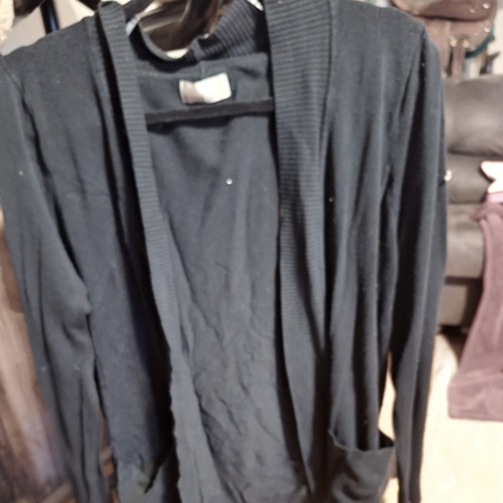 Black Cardigan Size 2X by Becool